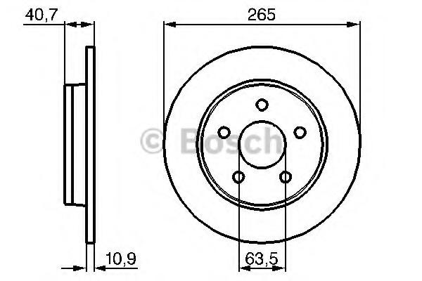 Disc frana FORD FOCUS C-MAX, FORD FOCUS II (DA_), FORD FOCUS II Station Wagon (DA_) - BOSCH 0 986 479 169