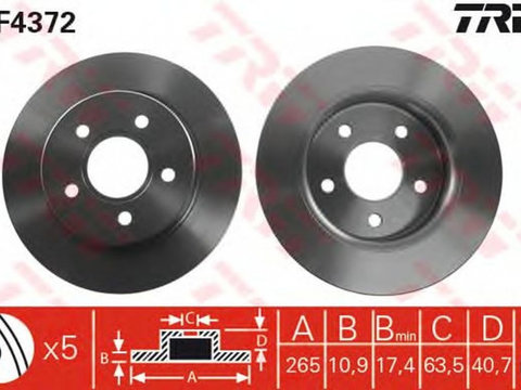 Disc frana FORD FOCUS II Cabriolet TRW DF4372 PieseDeTop