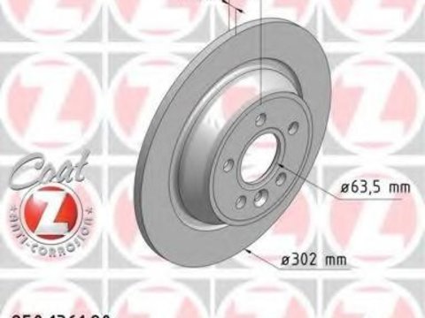 Disc frana FORD FOCUS II (DA_), FORD GALAXY (WA6), FORD S-MAX (WA6) - ZIMMERMANN 250.1361.20