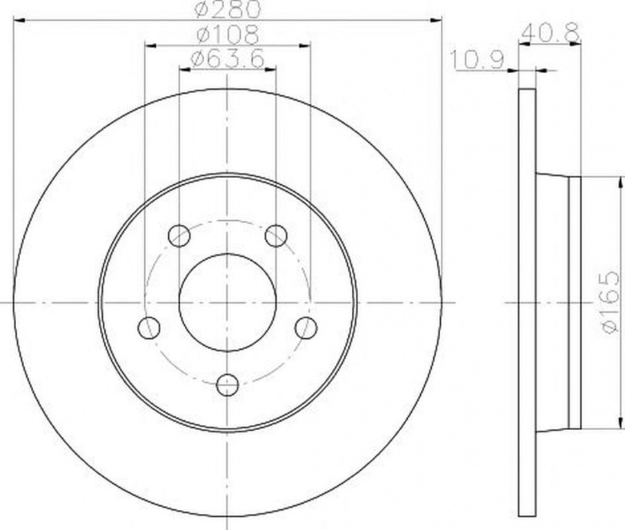 Disc frana FORD FOCUS II limuzina DA TEXTAR 92133803