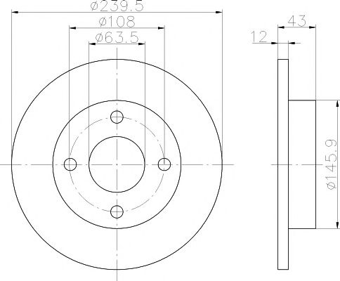 Disc frana FORD KA (RB_) - Cod intern: W20114283 - LIVRARE DIN STOC in 24 ore!!!