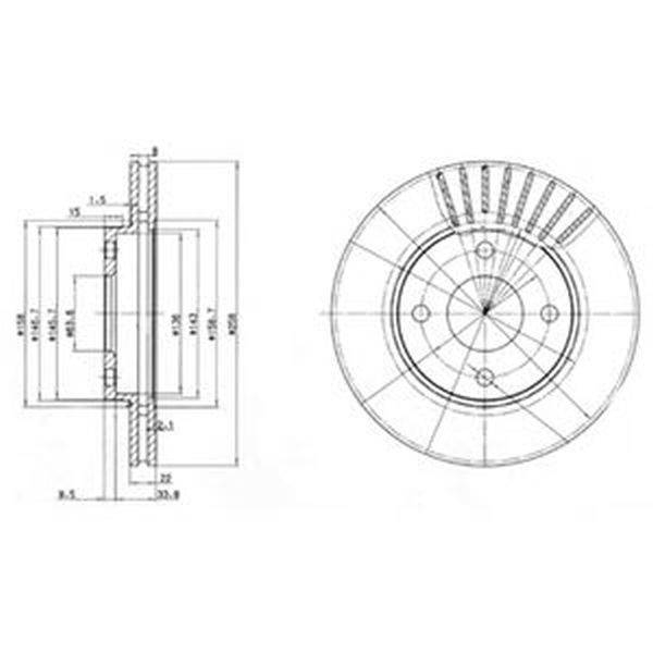 Disc frana FORD KA RB DELPHI BG3359
