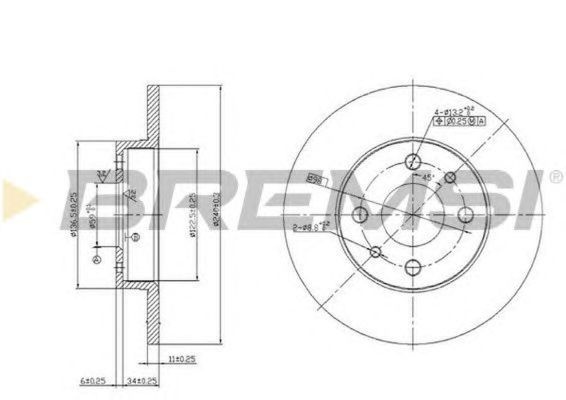 Disc frana FORD KA RU8 BREMSI DBA140S
