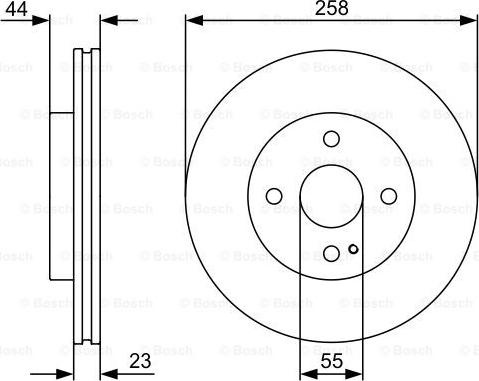 Disc frana FORD KA+ (TK, FK), Sedan, 08.2014 - BOSCH 0 986 479 541