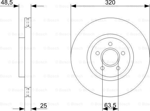Disc frana FORD KA+ (UK, FK), Hatchback, 08.2014 - BOSCH 0 986 479 C75