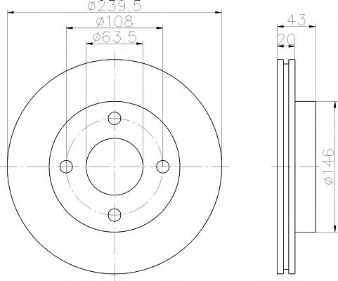 Disc frana FORD KA Van (RB) (2002 - 2005) TEXTAR 92051003