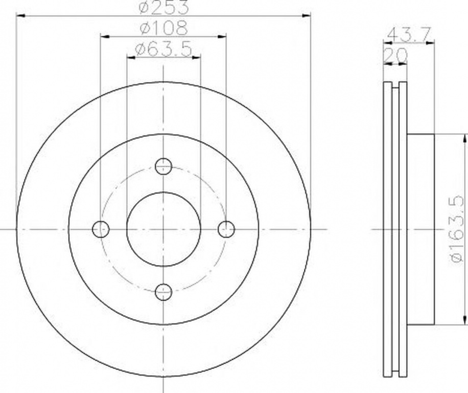 Disc frana FORD MONDEO II BAP TEXTAR 92063603