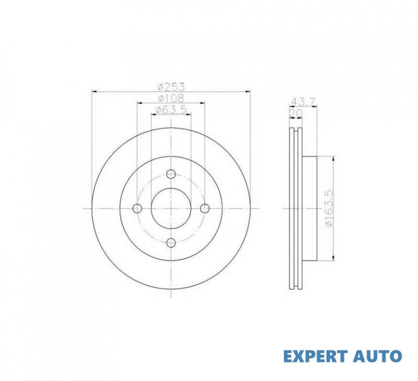Disc frana Ford MONDEO Mk II limuzina (BFP) 1996-2