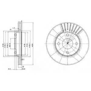 Disc frana FORD PUMA (EC_) (1997 - 2002) DELPHI BG3359