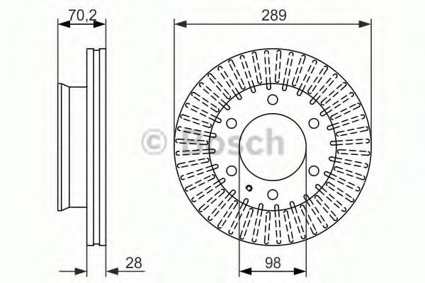 Disc frana FORD RANGER (ES, ET) (2005 - 2012) BOSC