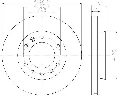 Disc frana FORD RANGER (TKE) (2011 - 2016) TEXTAR 
