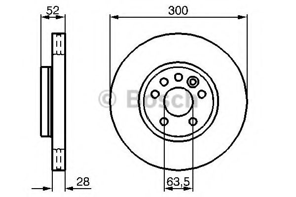 Disc frana FORD S-MAX (WA6) (2006 - 2016) BOSCH 0 