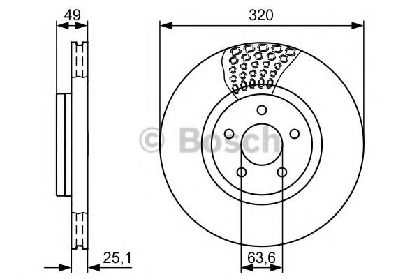 Disc frana FORD TOURNEO CONNECT / GRAND TOURNEO CONNECT Kombi (2013 - 2016) BOSCH 0 986 479 660