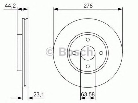 Disc frana FORD TOURNEO COURIER Kombi BOSCH 0986479659