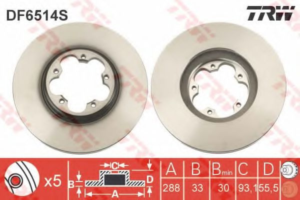 Disc frana FORD TOURNEO CUSTOM bus (2012 - 2016) T