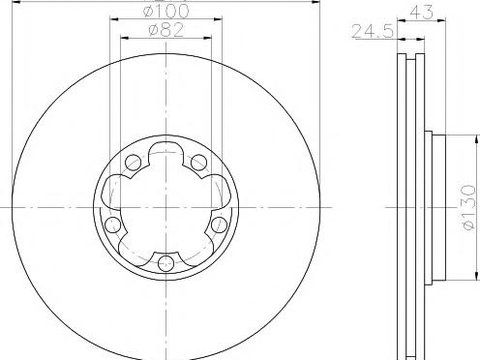 Disc frana FORD TRANSIT bus (FD_ _, FB_ _, FS_ _, FZ_ _, FC_ _), FORD TRANSIT Van (FA_ _), FORD TRANSIT platou / sasiu (FM_ _, FN_ _) - MINTEX MDC1527