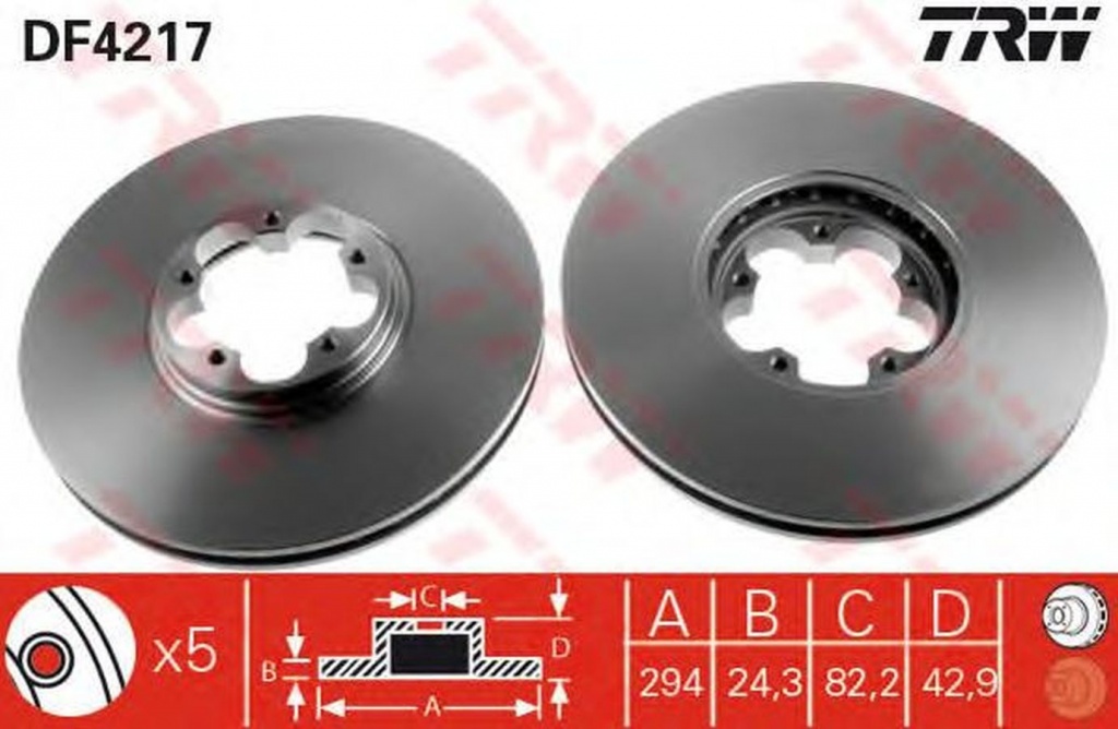 Disc frana FORD TRANSIT bus FD FB FS FZ FC TRW DF4217