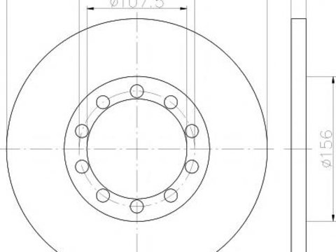 Disc frana FORD TRANSIT bus, FORD TRANSIT caroserie, FORD TRANSIT platou / sasiu - MINTEX MDC1811