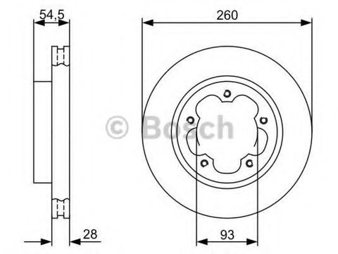 Disc frana FORD TRANSIT caroserie (2006 - 2016) BOSCH 0 986 479 C09