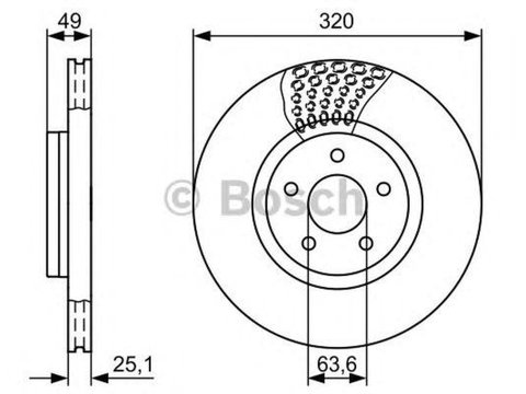 Disc frana FORD TRANSIT CONNECT caroserie BOSCH 0986479660