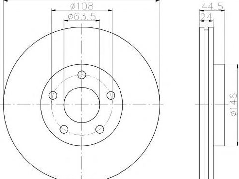 Disc frana FORD TRANSIT CONNECT, FORD TRANSIT CONNECT (P65_, P70_, P80_) - MINTEX MDC1556