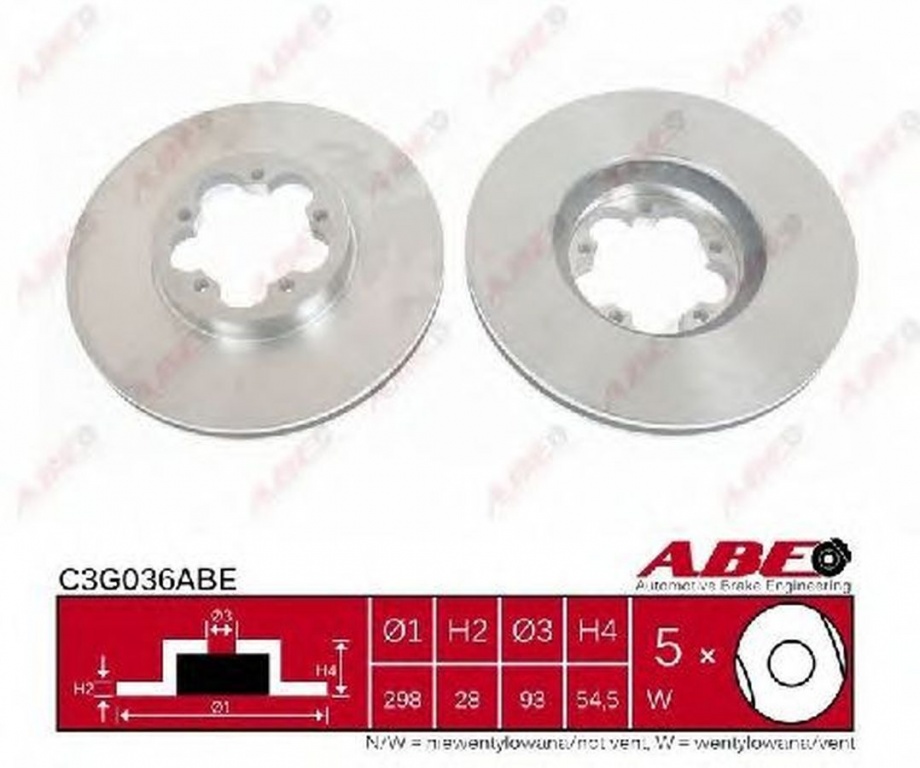 Disc frana FORD TRANSIT TOURNEO ABE C3G036ABE