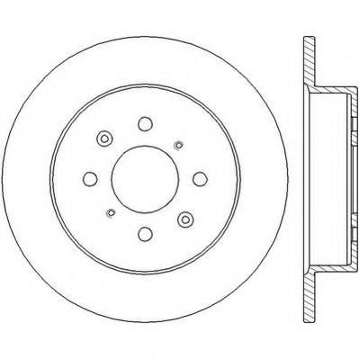 Disc frana HONDA CIVIC Mk IV hatchback (MA, MB), HONDA CIVIC Mk V hatchback (EJ, EK), HONDA CIVIC Mk V combi (MB, MC) - JURID 562440J