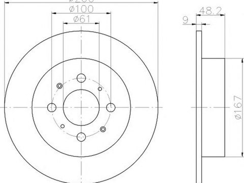 Disc frana HONDA CIVIC VII limuzina ES TEXTAR 92125403