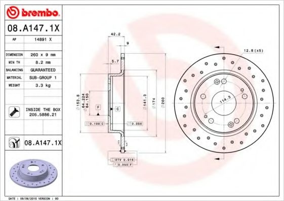 Disc frana HONDA CIVIC VIII Hatchback (FN, FK) (20