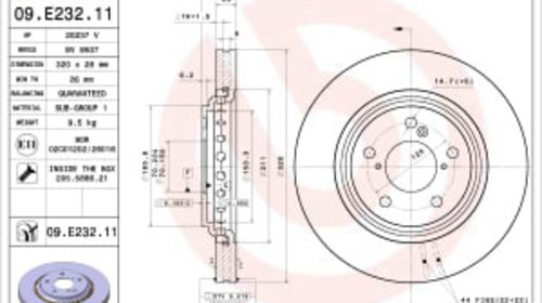 Disc frana HONDA ODYSSEY, RIDGELINE 2.4/3.5 08.10-