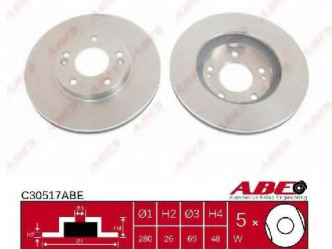 Disc frana HYUNDAI COUPE (GK) (2001 - 2009) ABE C30517ABE