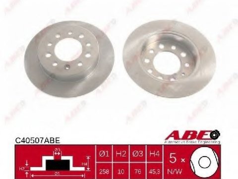 Disc frana HYUNDAI COUPE (RD) (1996 - 2002) ABE C40507ABE