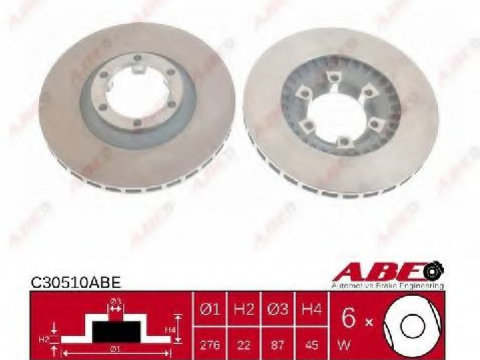 Disc frana HYUNDAI GALLOPER II (JK-01) (1997 - 2003) ABE C30510ABE