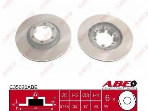 Disc frana HYUNDAI GALLOPER II (JK-01) (1997 - 2003) ABE C35020ABE