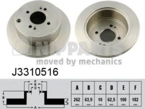 Disc frana HYUNDAI ix20 (JC) (2010 - 2016) NIPPARTS J3310516