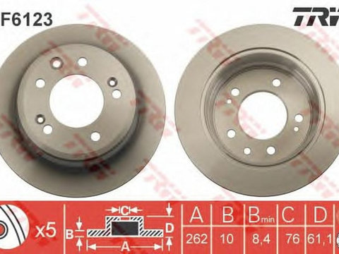 Disc frana HYUNDAI ix35 LM EL ELH TRW DF6123 PieseDeTop