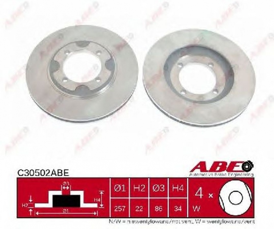 Disc frana HYUNDAI LANTRA II J-2 ABE C30502ABE