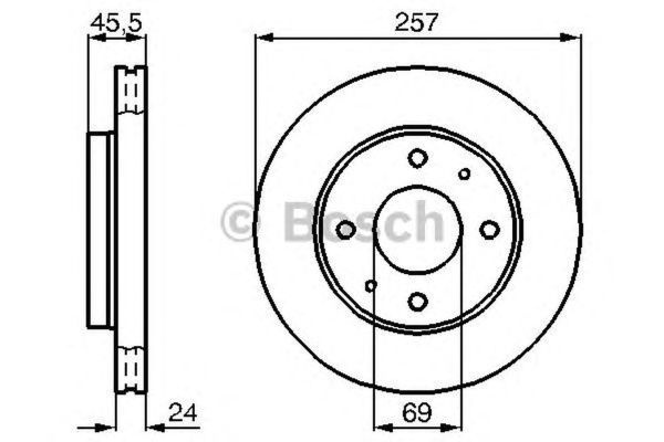 Disc frana HYUNDAI LANTRA II Wagon J-2 BOSCH 0986478774