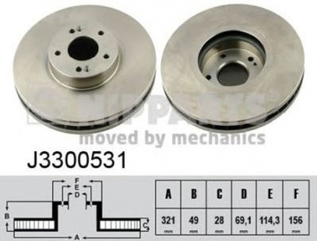 Disc frana HYUNDAI SANTA F II CM NIPPARTS J3300531