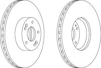 Disc frana HYUNDAI SANTA FE I (SM) (2000 - 2006) FERODO DDF1631C-1 piesa NOUA