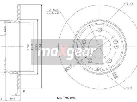 Disc frana HYUNDAI Sonata VI (YF) ( 01.2009 - 12.2015) OE 58411-3K100