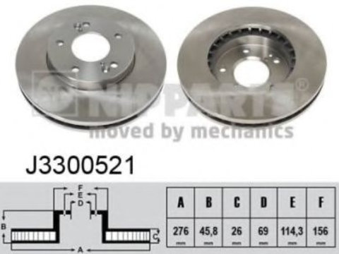 Disc frana HYUNDAI XG (XG) (1998 - 2005) NIPPARTS J3300521