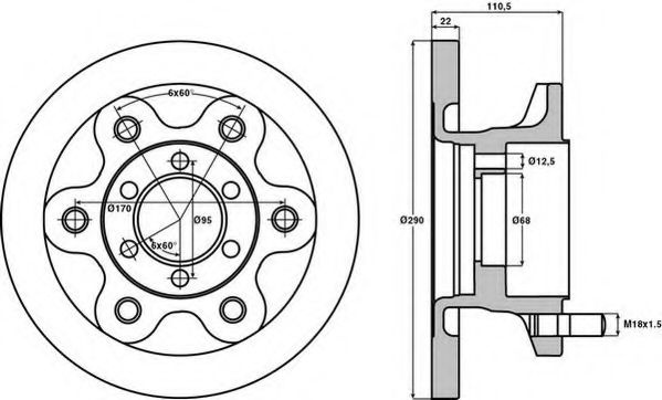 Disc frana IVECO DAILY I platou / sasiu (1978 - 19