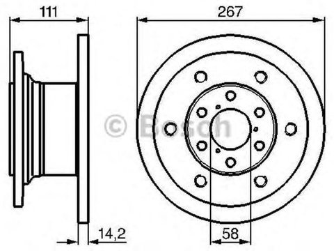 Disc frana IVECO DAILY II caroserie inchisa combi BOSCH 0986478742