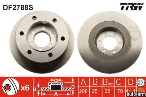 Disc frana IVECO DAILY III caroserie inchisa/combi