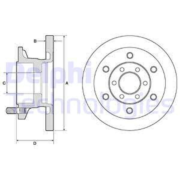 Disc frana IVECO DAILY III platou sasiu DELPHI BG9