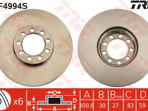 Disc frana Iveco DF4994S ( LICHIDARE DE STOC)