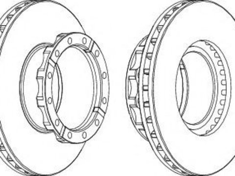 Disc frana IVECO EuroTrakker (1993 - 2004) FERODO FCR254A