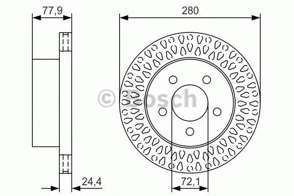 Disc frana JEEP CHEROKEE (XJ) (1983 - 2001) BOSCH 0 986 479 U00 piesa NOUA