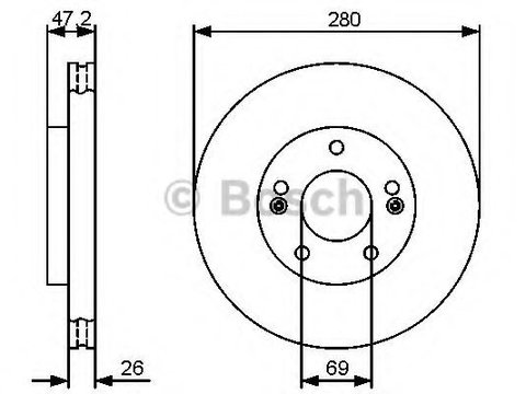 Disc frana KIA CARENS III (UN) (2006 - 2020) BOSCH 0 986 479 460